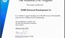 HP AllianceOne Membership Renewal